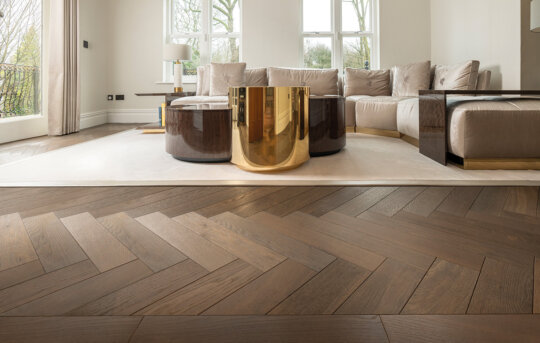 Espresso Herringbone room shot