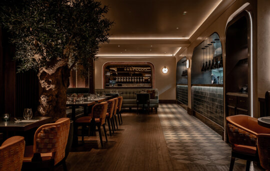 Six by Nico restaurant – interior shot featuring Malting Wide Plank wood floor