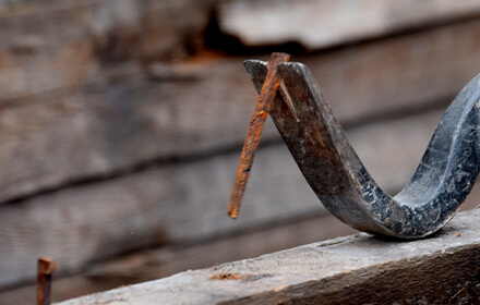 Sustainable reclaimed wood nails