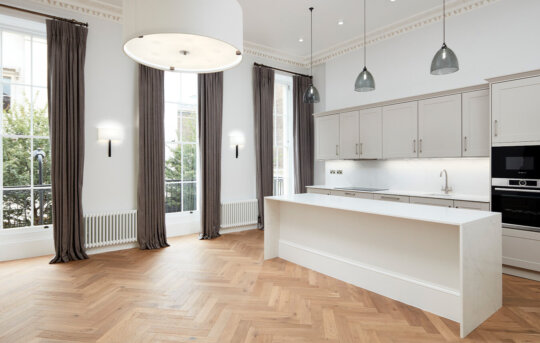 kielder herringbone classic tones floor kitchen