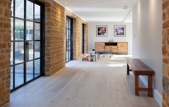 fleece plank private residence hallway
