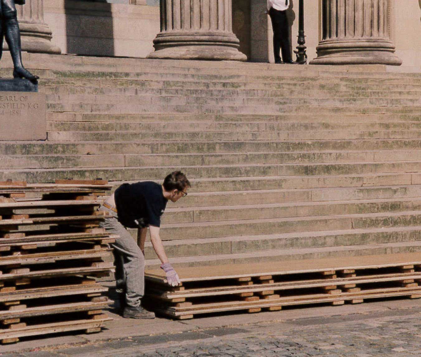 Robert Walsh of Ted Todd reclaiming wood