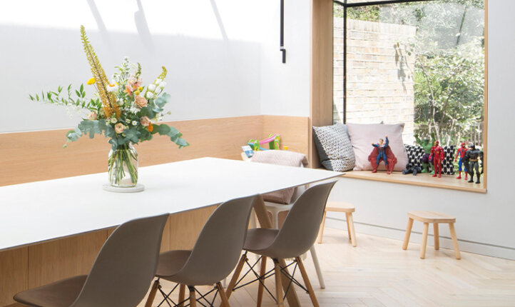 herringbone flooring kitchen