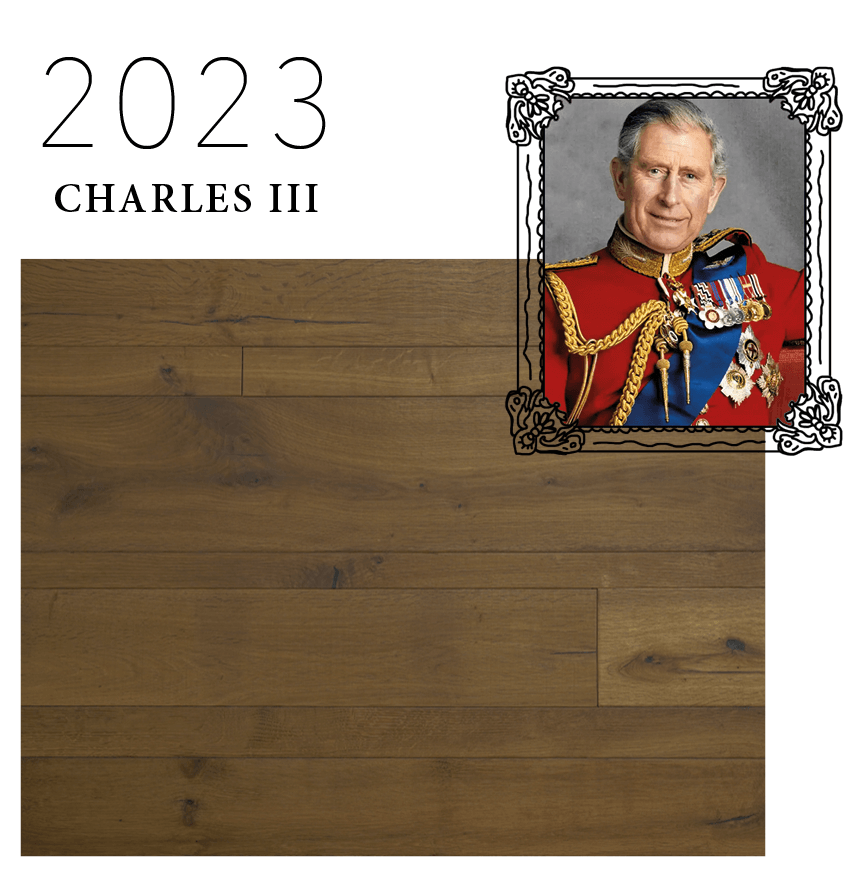 King Charles III walk through timber history image