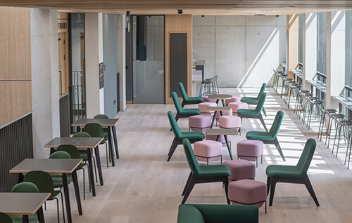 Northern playhouse interior theatre open space with chairs - hollington plank