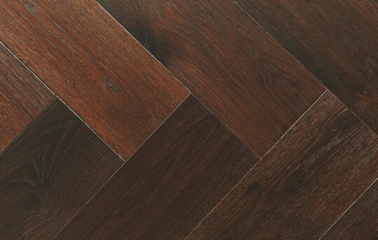 Liquorice Herringbone wood flooring swatch