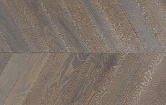 Smoke chevron wood flooring swatch