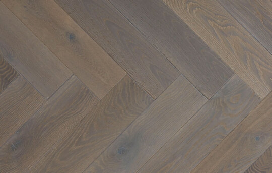 Smoke Herringbone wood flooring swatch