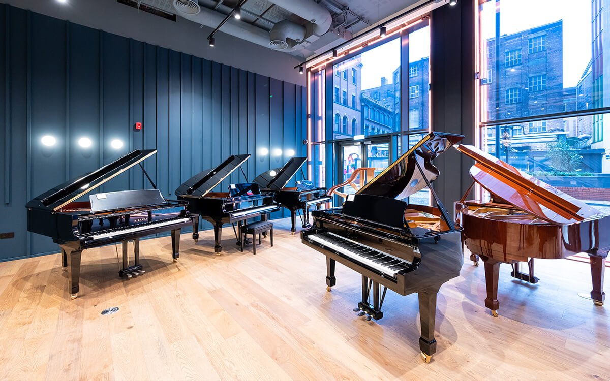 Bechstein paino store interior, kennet plank, project collection 4