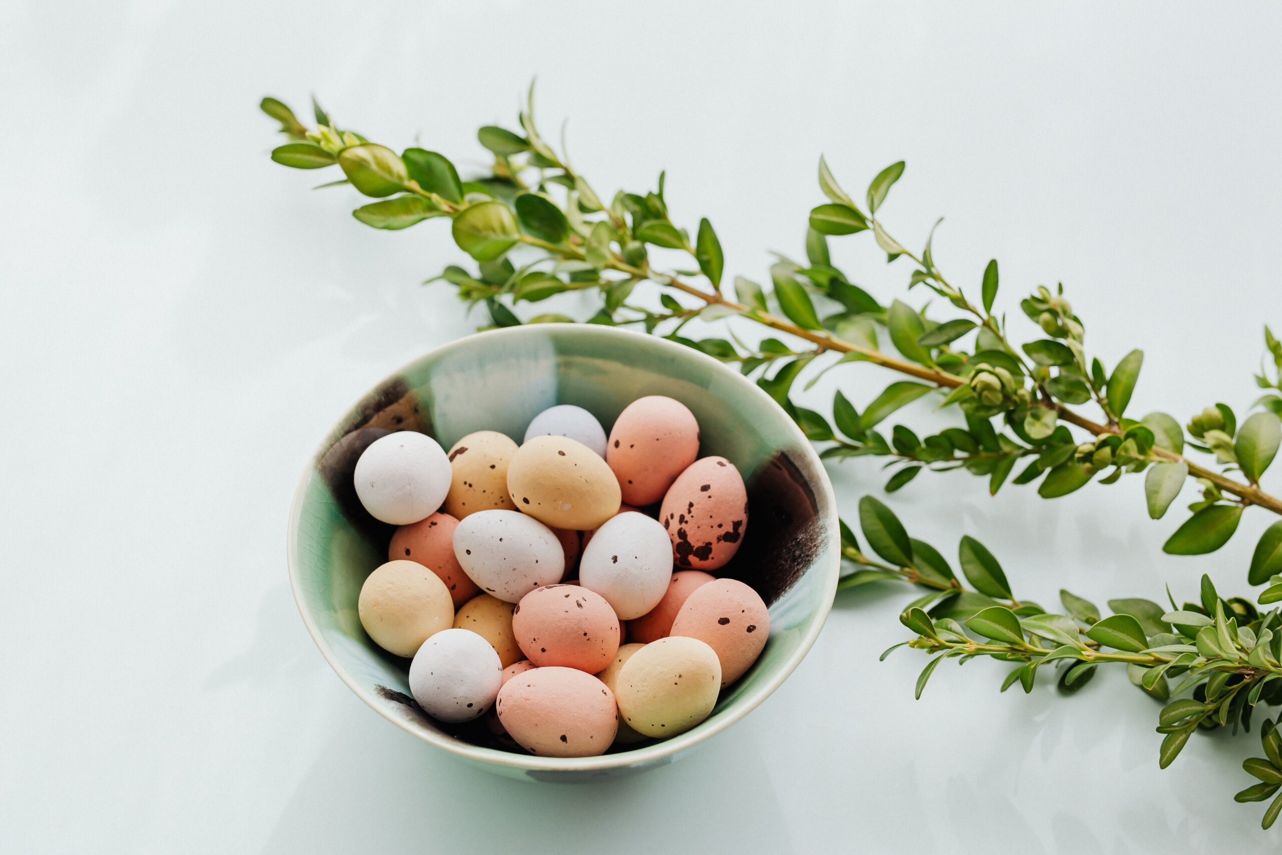 Easter Eggs with foliage