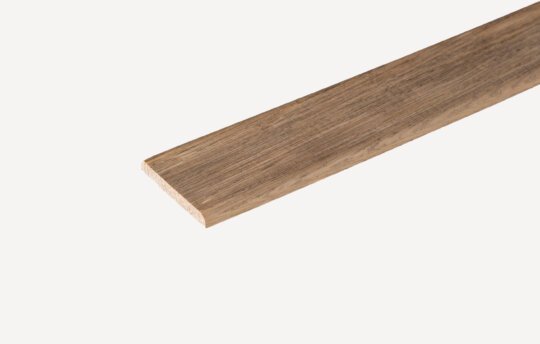 44mm Oak Cover Strip, full profile image. Hand Finished as Husk.