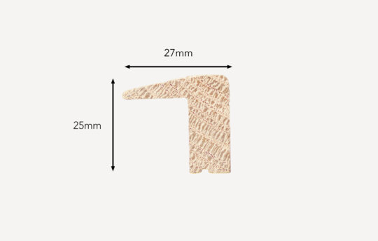 L section for 20mm floors, side porfile with dimensions shown.