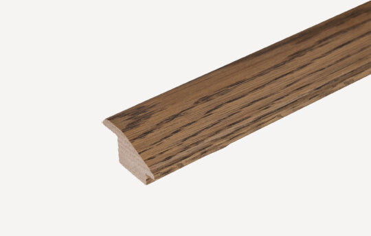 Oak Reducer Threshold 20mm floors, full profile image. Hand Finished as Husk.