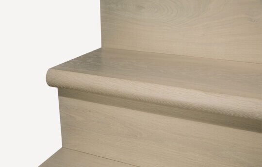 Tread and riser image with 50mm bullnose Full image shown handfinished as Coast.