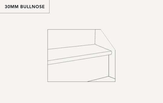 30mm bullnose stair tread and riser - drawing