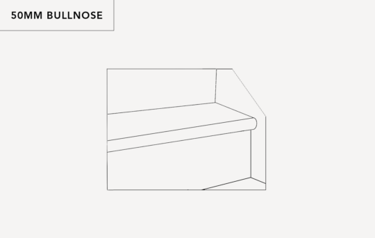 50mm bullnose stair tread and riser - drawing