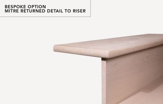 Mitre return detail to riser