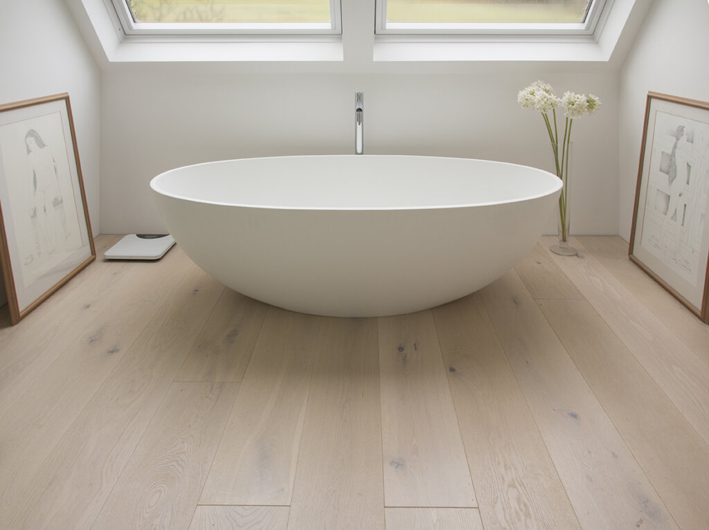 Coast Plank Bathroom image with free standing bath