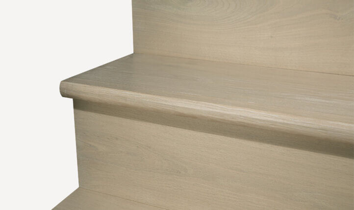 Tread and riser image with 30mm bullnose. Full image shown handfinished as Coast.