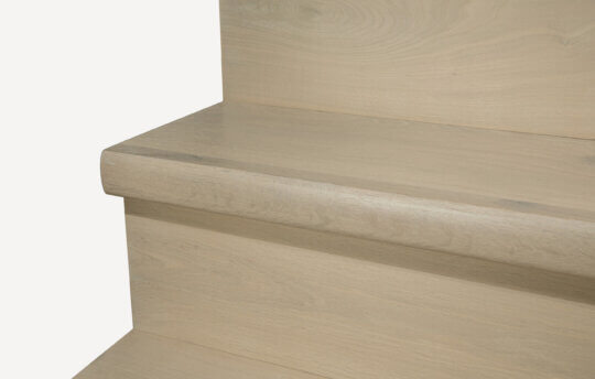 Tread and riser image with 50mm tripple bullnose. Full image shown handfinished as Coast.