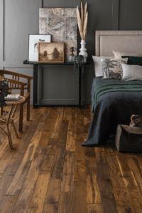 Ted Todd Dark Wood Flooring in Bedroom