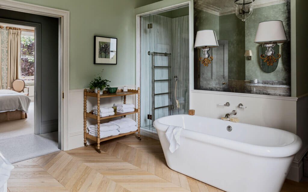 cashmere chevron bathroom