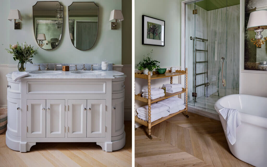 cashmere chevron bathroom