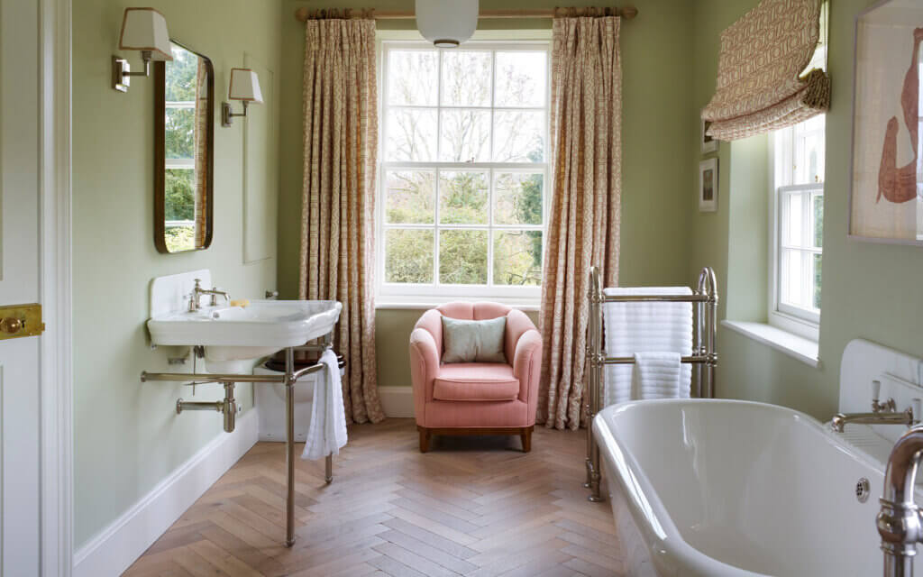 cashmere chevron bathroom