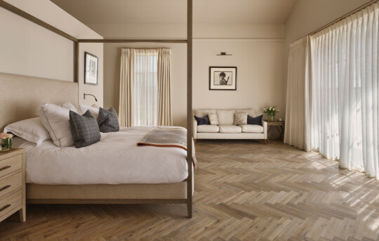 Furrow narrow herringbone bedroom roomshot